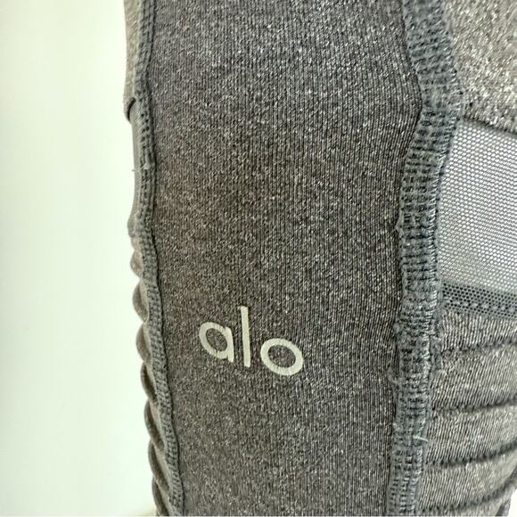 ALO Yoga women moto leggings heather grey size S Retail 128 - Picture 5 of 8